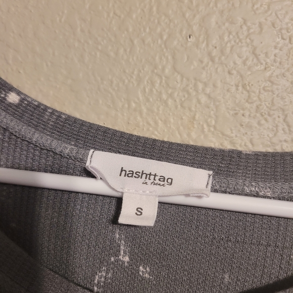 Hashttag in Trend Bleach Wash Long Sleeve Top - Picture 5 of 8